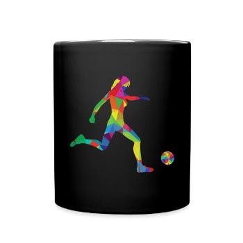 Soccer Girls Soccer Jersey - Full Colour Mug - black - Front