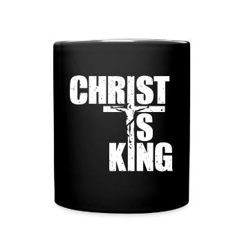 Le Christ est roi Foi chrétienne Religieux - Mug uni - noir - Devant