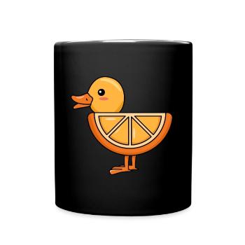 Design orange canard pour les amateurs de canards - Mug uni - noir - Devant