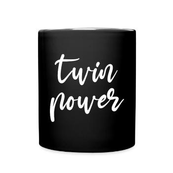 Zwillinge - Tasse einfarbig - Schwarz - Vorne