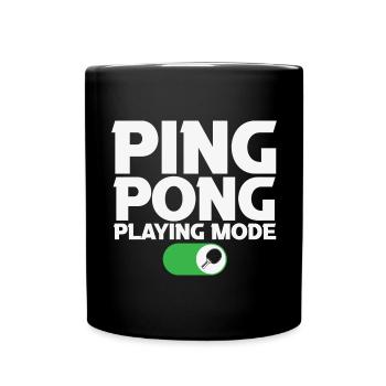 Table Tennis Ping Pong - Full Colour Mug - black - Front