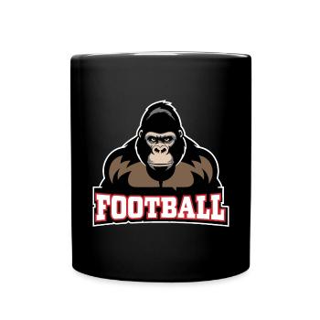 Gorille du football américain - Mug uni - noir - Devant