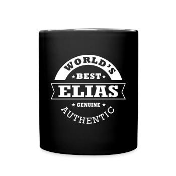 Elias bestes Geschenk der Welt Name Elias - Tasse einfarbig - Schwarz - Vorne