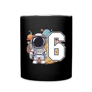 6e anniversaire astronaute aventure spatiale pour les garçons - Mug uni - noir - Devant