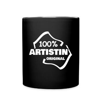 Beruf Artistin - Tasse einfarbig - Schwarz - Vorne