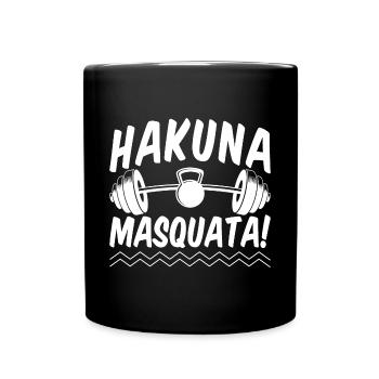 Gym Junkies Hakuna Masquata Calisthenics Fitness - Full Colour Mug - black - Front