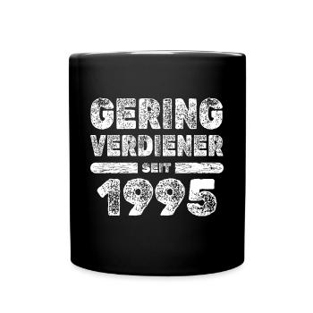 Jahrgang 1995 - Tasse einfarbig - Schwarz - Vorne