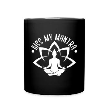 Pilates Enthusiasts Kiss My Mantra Pilates - Full Colour Mug - black - Front