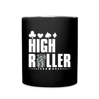 Poker High Roller Abenteuer für Enthusiasten - Tasse einfarbig - Schwarz - Vorne