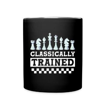 Schach Klassisch Ausgebildet - Tasse einfarbig - Schwarz - Vorne