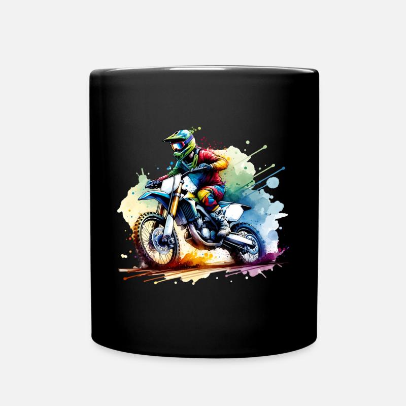 Motocross - Full Colour Mug - black
