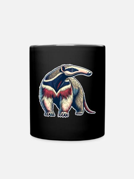 Ameisenbär - Tasse einfarbig - Schwarz
