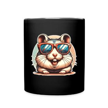 Hamster - Tasse einfarbig - Schwarz - Vorne