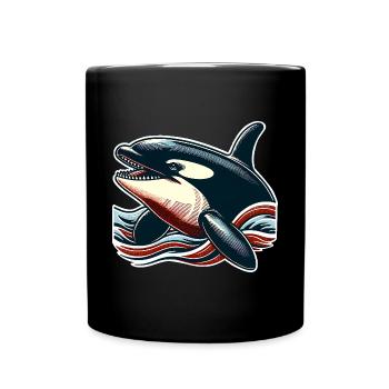 Orque Épaulard - Mug uni - noir - Devant