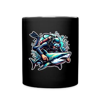 Diving Divers - Full Colour Mug - black - Front