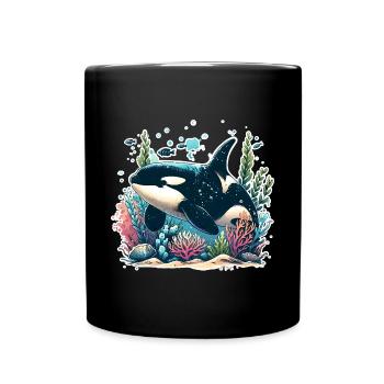 Orque Épaulard - Mug uni - noir - Devant