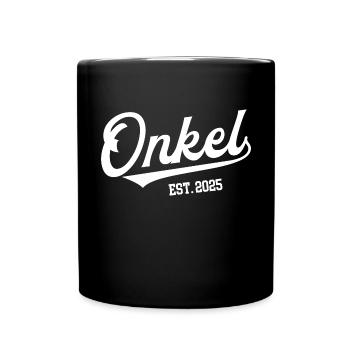 Onkel 2025 Jubiläum Patenonkel Lieblingsonkel - Tasse einfarbig - Schwarz - Vorne