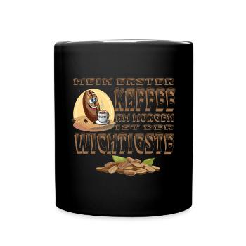 Mon premier café du matin 1 - Mug uni - noir - Devant