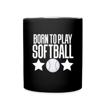 Softball - Mug uni - noir - Devant