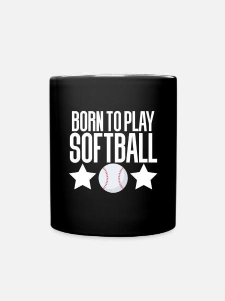Softball - Tasse einfarbig - Schwarz