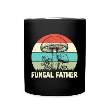 Mushroom Foraging Hunter Fungal Father Morel - Full Colour Mug - black - Front