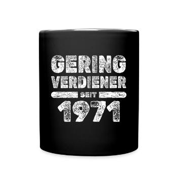 Faibles revenus en 1971 - Mug uni - noir - Devant