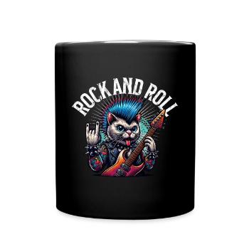 Cat Guitariste de Rock and Roll - Mug uni - noir - Devant