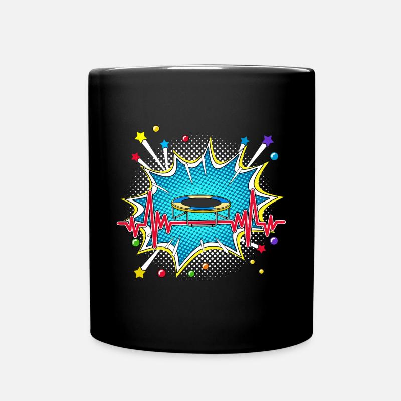 Bitcoin Pop Art Comic Retro Herzschlag - Tasse einfarbig - Schwarz