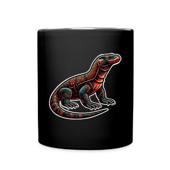 Komodowaran Komodo Dragon - Tasse einfarbig - Schwarz - Vorne