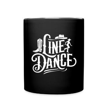 Line Dancing Country Dance - Line Dance Tanzen - Full Colour Mug - black - Front