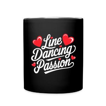 Line Dancing Country Dance - Line Dance Tanzen - Full Colour Mug - black - Front