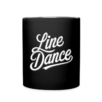 Line Dancing Country Dance Dancing is fun - Full Colour Mug - black - Front