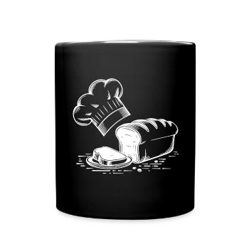 Bread baking with love and leaven - Full Colour Mug - black - Front