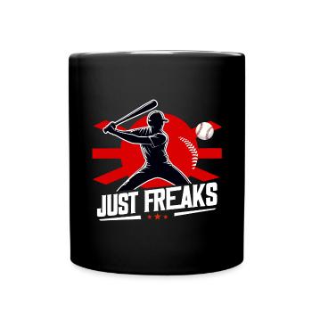 Just Freaks ® Baseball Sport Team Ball Japan Game - Full Colour Mug - black - Front