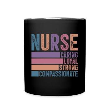 Nurse - Tasse einfarbig - Schwarz - Vorne