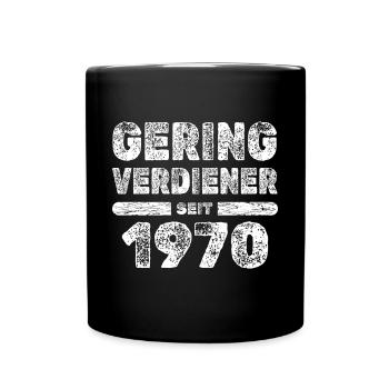 Né en 1970 - Mug uni - noir - Devant