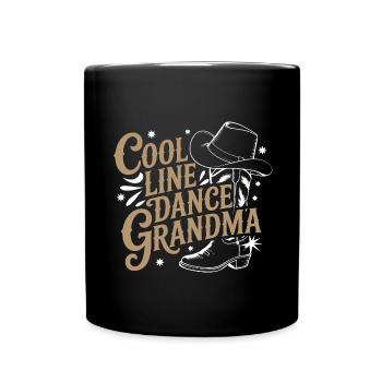 Coole Line Dance Oma. Oma hat Freude am Tanzen - Tasse einfarbig - Schwarz - Vorne