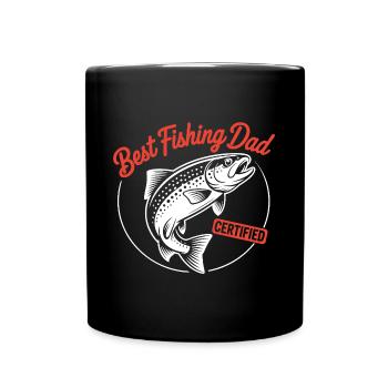 Meilleur papa pêcheur Papa est le meilleur pêcheur - Mug uni - noir - Devant