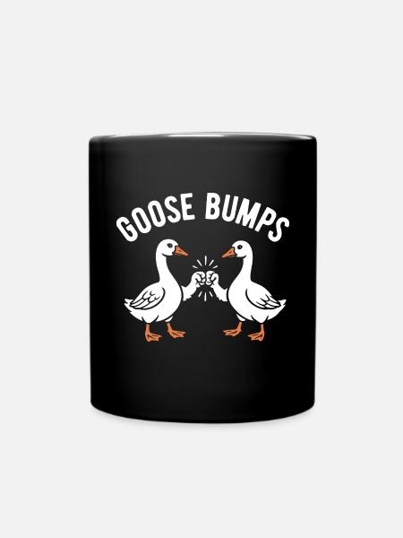 Goose bumps - Geese with Fistbump - Word Game - Full Colour Mug - black
