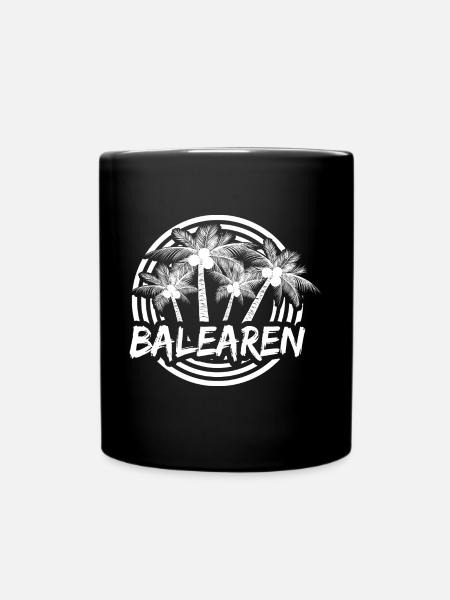 Urlaub Balearen - Tasse einfarbig - Schwarz