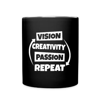 Vision Creativity Passion - Full Colour Mug - black - Front