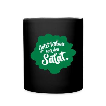 Salat zweifarbig - Tasse einfarbig - Schwarz - Vorne