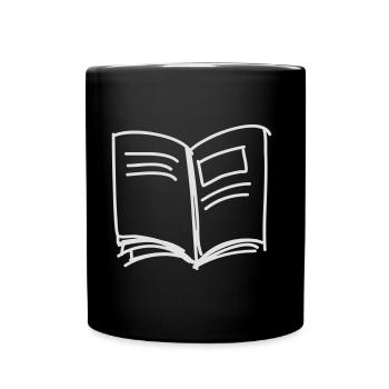 Opened newspaper - Full Colour Mug - black - Front