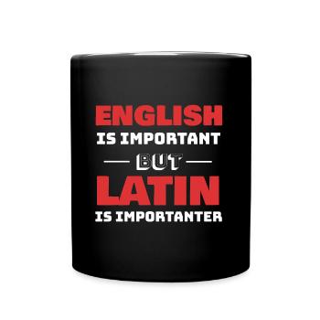 Latein Lehrer Geschenkidee Lehramt Schule Sprache - Tasse einfarbig - Schwarz - Vorne