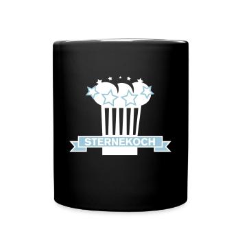 Sternekoch. Kochen. Meisterchef. - Tasse einfarbig - Schwarz - Vorne