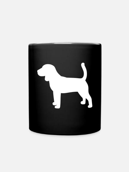 Beagle Icon - Tasse einfarbig - Schwarz
