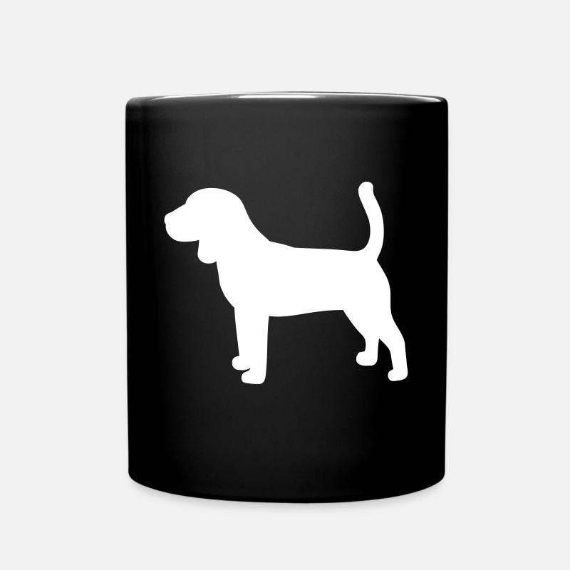 Beagle Icon - Tasse einfarbig - Schwarz