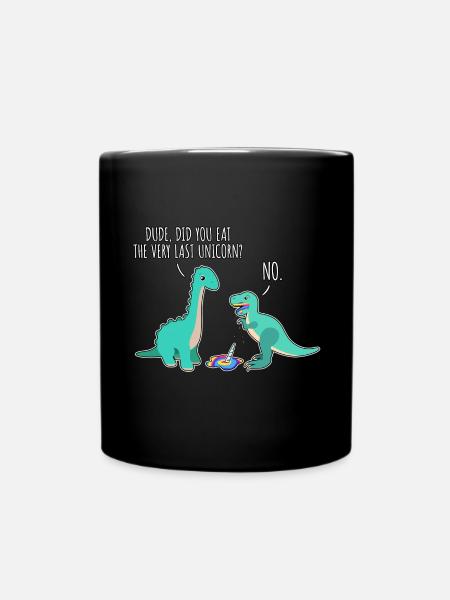 Drôle de Dino Licorne comic dinosaure T-Rex - Mug uni - noir