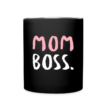 Maman patron - Mug uni - noir - Devant