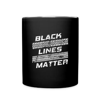 Black Lines Matter I Off Road Tires 4x4 4WD - Full Colour Mug - black - Front